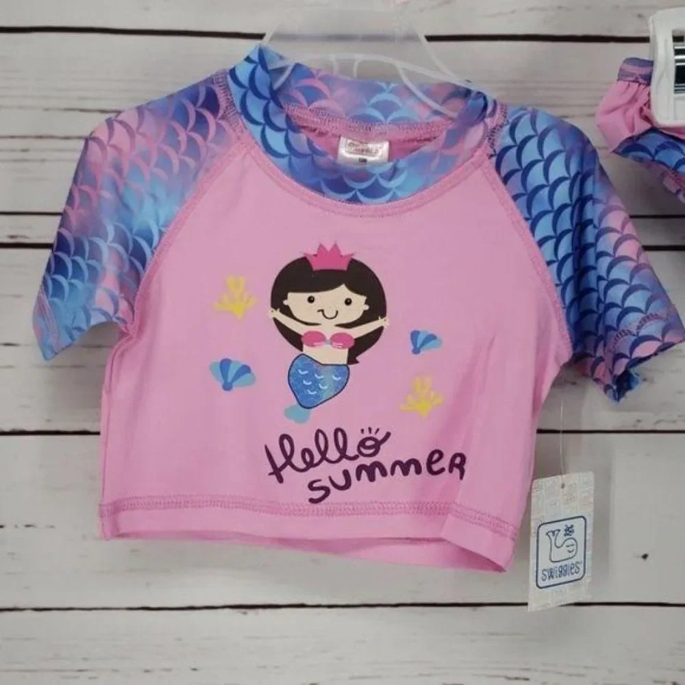 Swiggles Hello Summer Mermaid 2 Pc Swimsuit 18‎ months